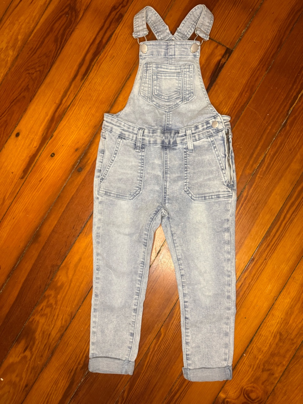 Joe's Jeans Light Blue Denim Overalls Strap Detail Sz 4T